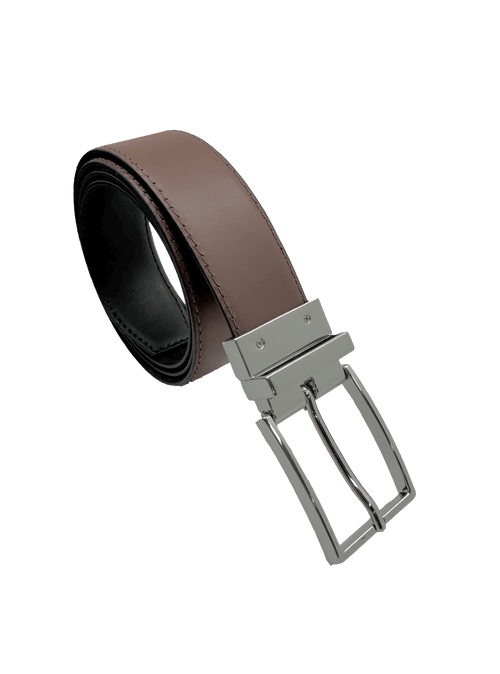 Tan Black Reversible Belt