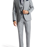 Lazio 112 Grey Wool Stretch Suit Jacket