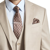 Lazio 112 Beige Wool Stretch Suit Jacket