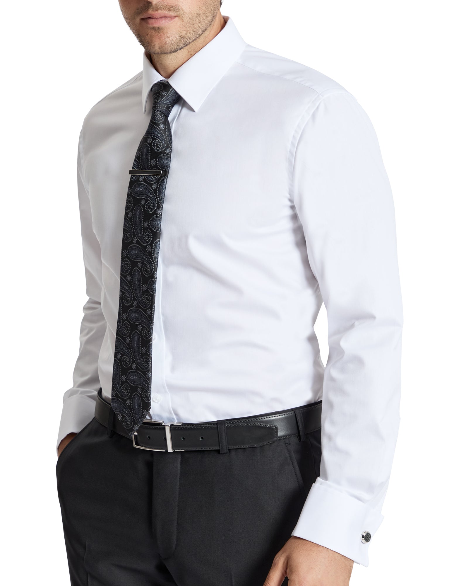 Liberty French 5WT White Easycare Shirt - Tall Fit