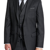 Luke 101 Black Australian Merino Wool Waistcoat