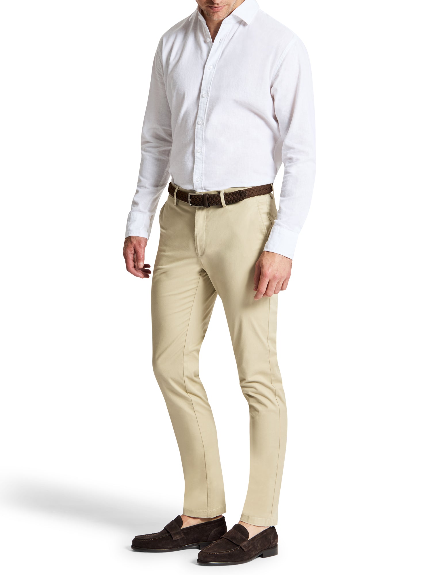 Sand 490 Cotton Stretch Slim Chino