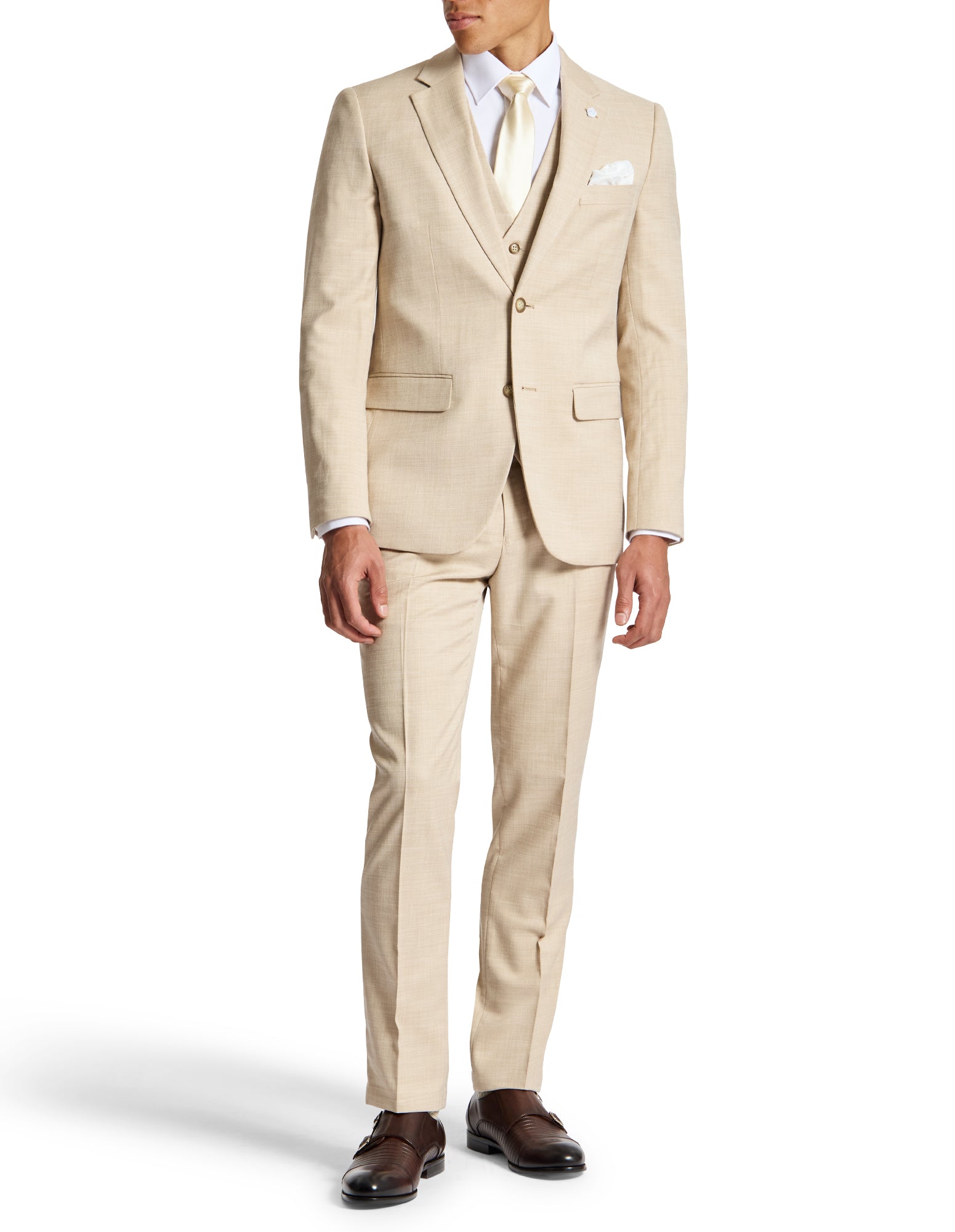 Louis 5ZS Sand Comfort Stretch Suit Jacket