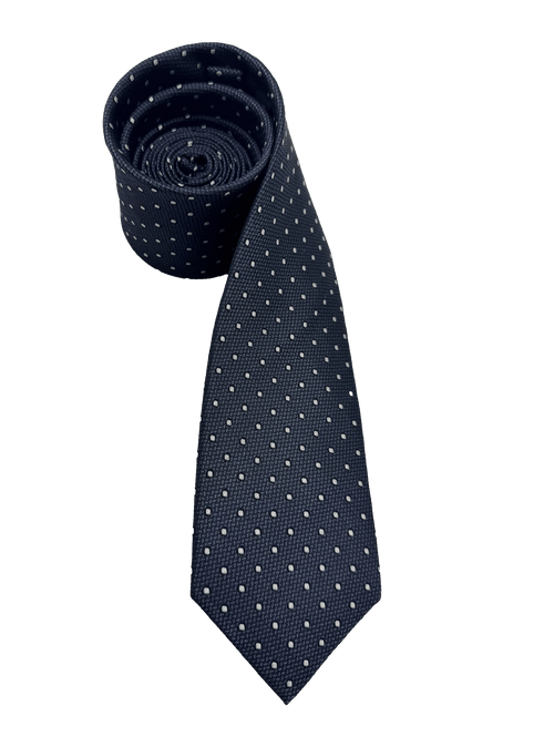 Charcoal Dotted Silk Tie