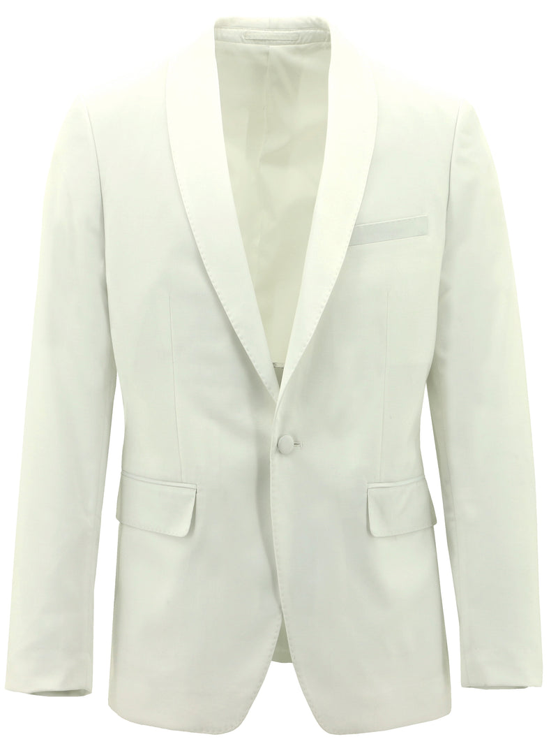 White Shawl Lapel Dinner Jacket