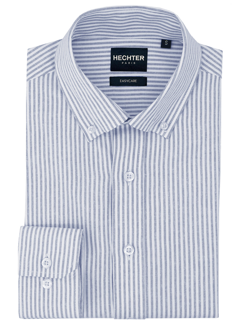 Blue Button Down Striped Shirt