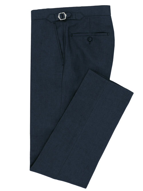 Blake Navy Linen Trouser