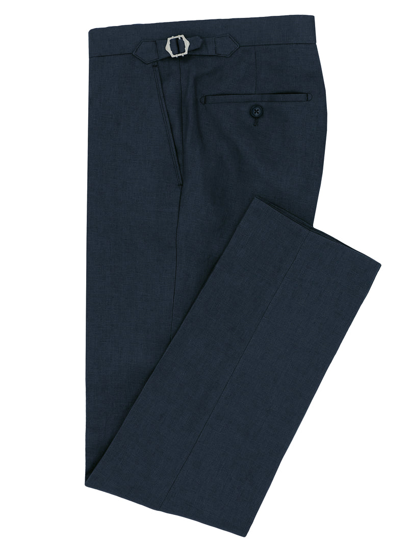 Blake Navy Linen Trouser
