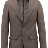 Turin 339 Brown French Linen Tailored Jacket