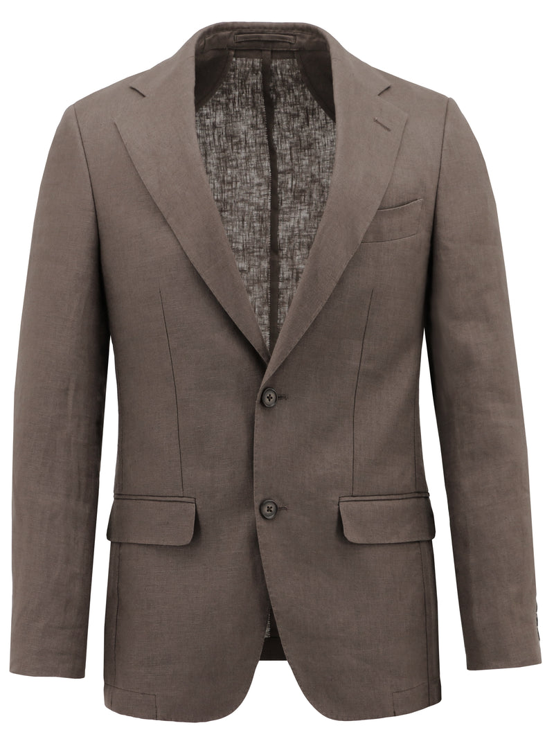 Turin Brown Linen Sports Jacket