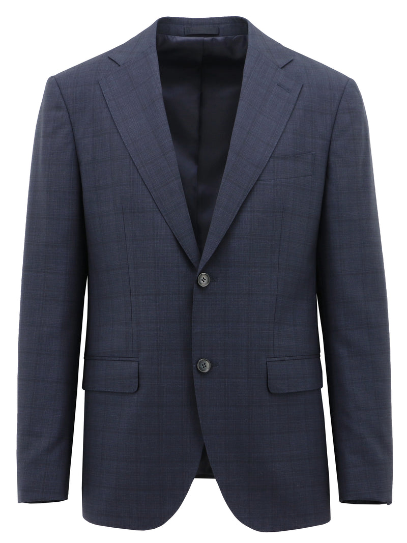 Forli Blake Navy Prince of Wales Checked Wool Suit
