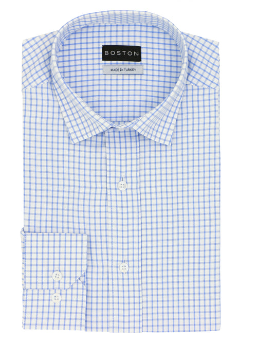 Liberty Casual Blue Checked Shirt