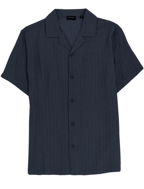 Capricorn Navy Textured Summer Shirt
