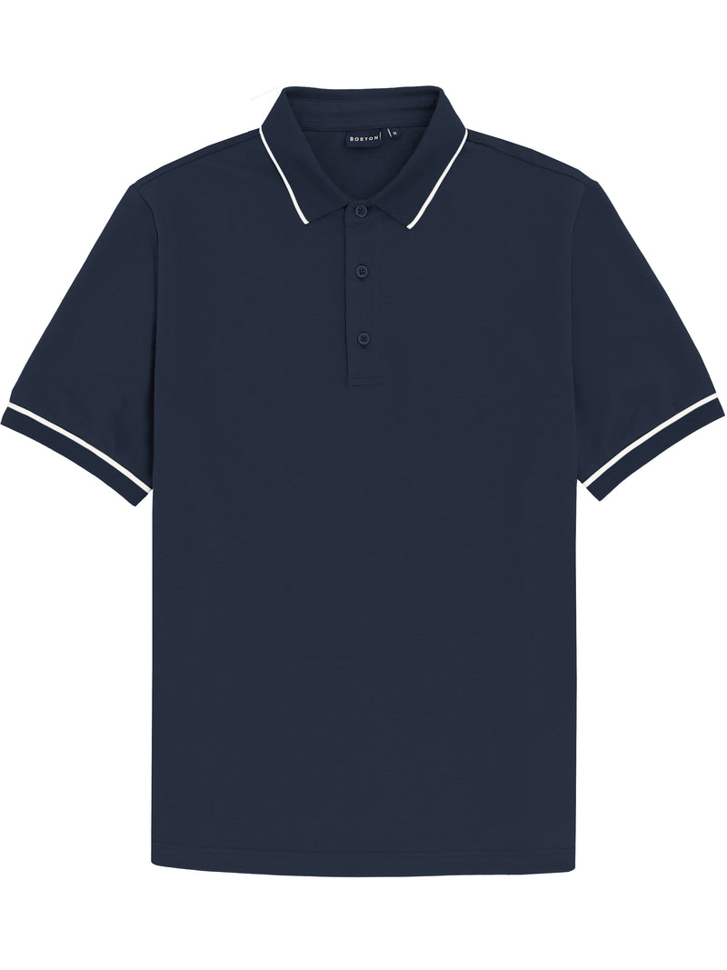 Navy Tip Polo