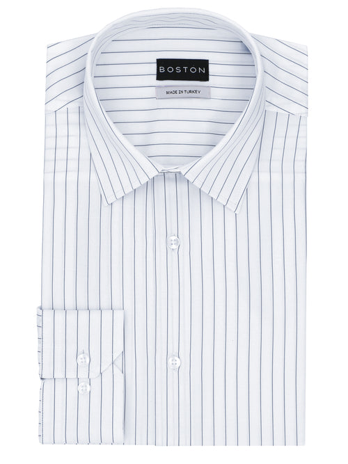 Liberty Business Navy Pinstriped Shirt