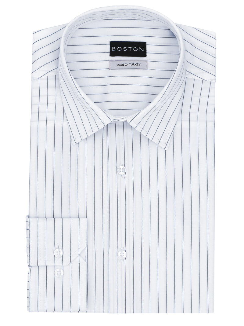 Liberty Business Navy Pinstriped Shirt
