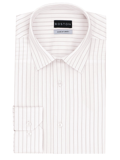Liberty Business Brown Pinstriped Shirt