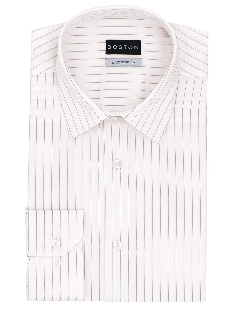Liberty Business Brown Pinstriped Shirt