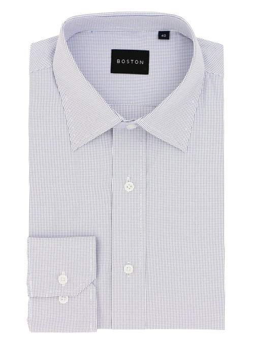 Liberty Business Navy Microchecked Shirt