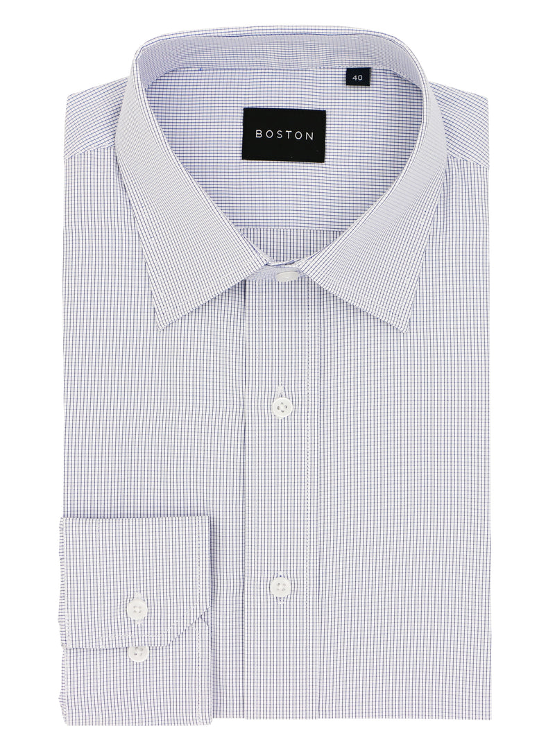 Liberty Business Navy Microchecked Shirt