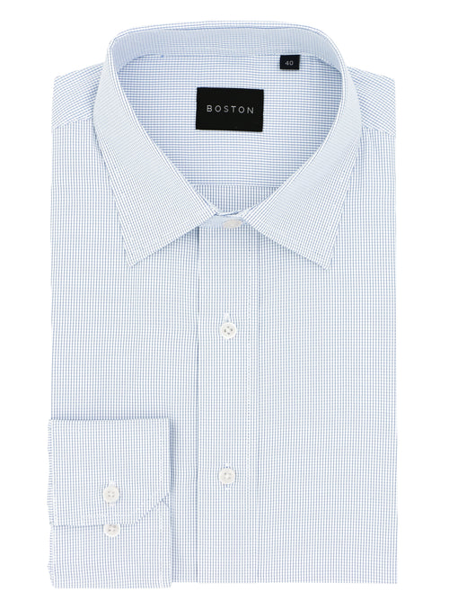 Liberty Business Blue Microchecked Shirt