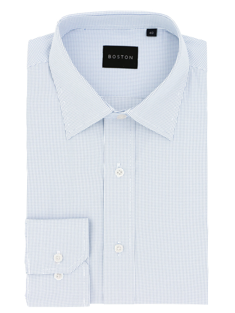 Liberty Business Blue Microchecked Shirt