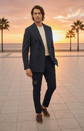 Monza Blake Navy Double Breasted Suit