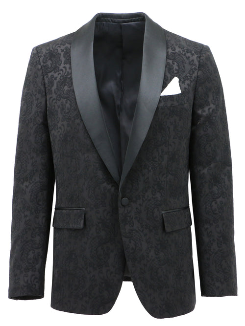 Henry Black Paisley Dinner Jacket