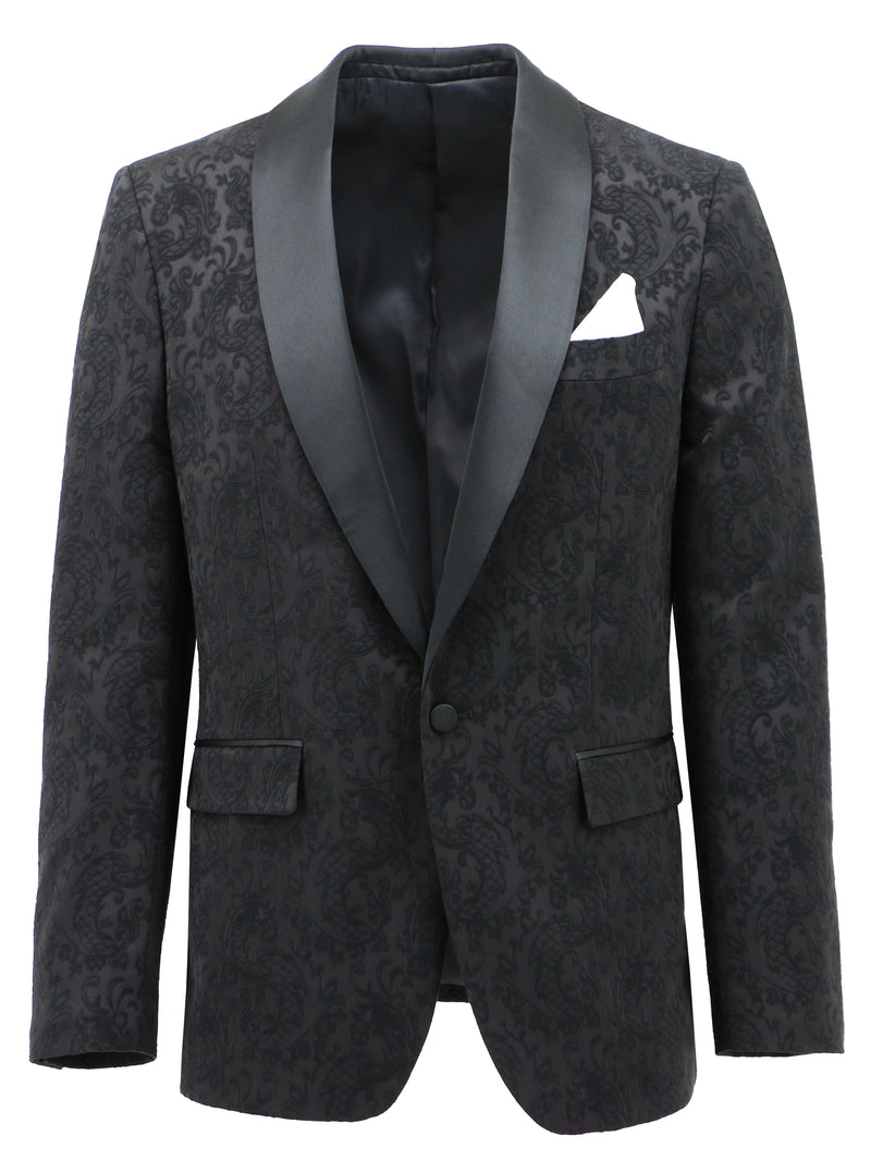 Henry Black Paisley Dinner Jacket