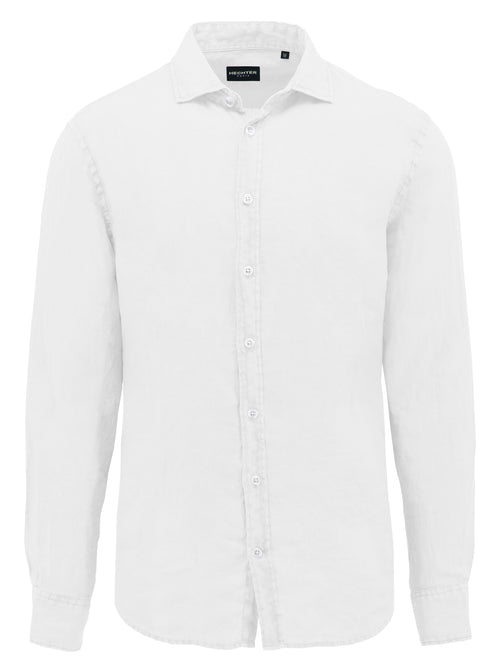 Sel White Linen Blend Summer Shirt