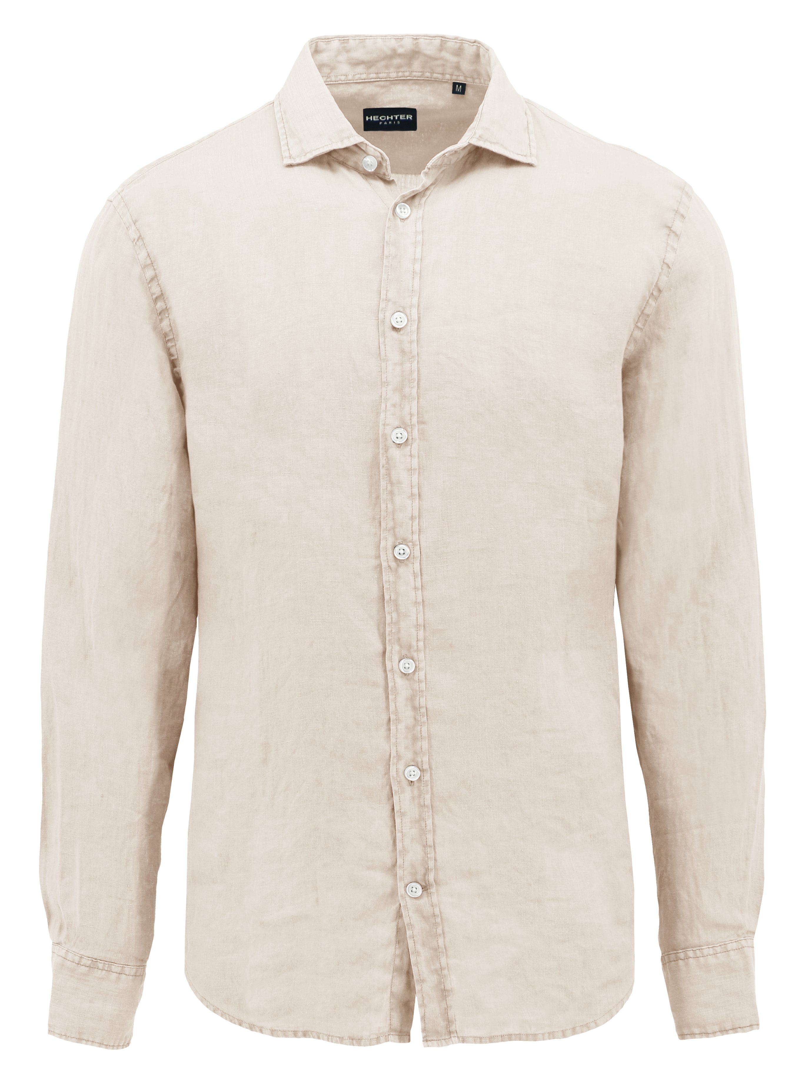 Sel 664 Sand Linen Cotton Casual Shirt