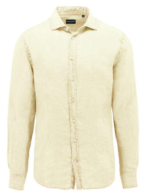 Sel Yellow Linen Blend Summer Shirt