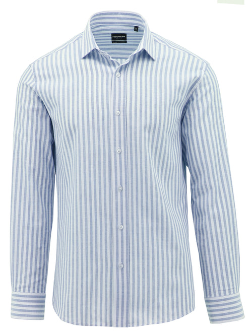 Sel Blue Striped Casual Shirt