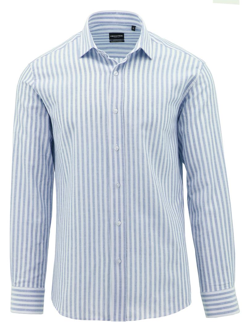 Sel Blue Striped Casual Shirt
