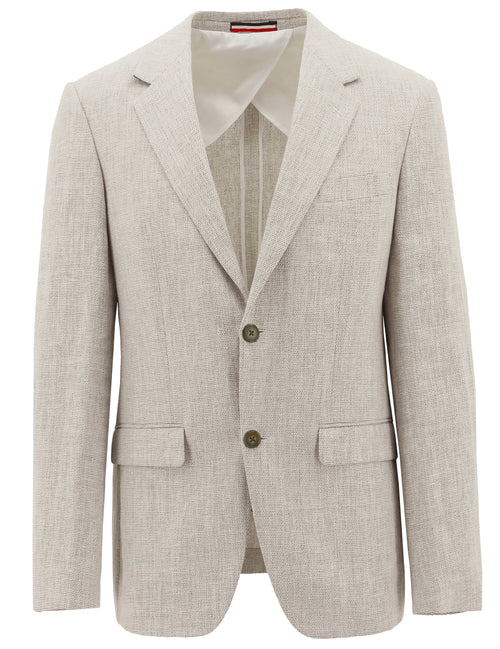 Lazio Sand Linen Blend Sports Jacket