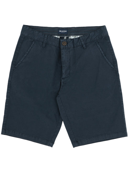 Lucas Navy Cotton Blend Shorts