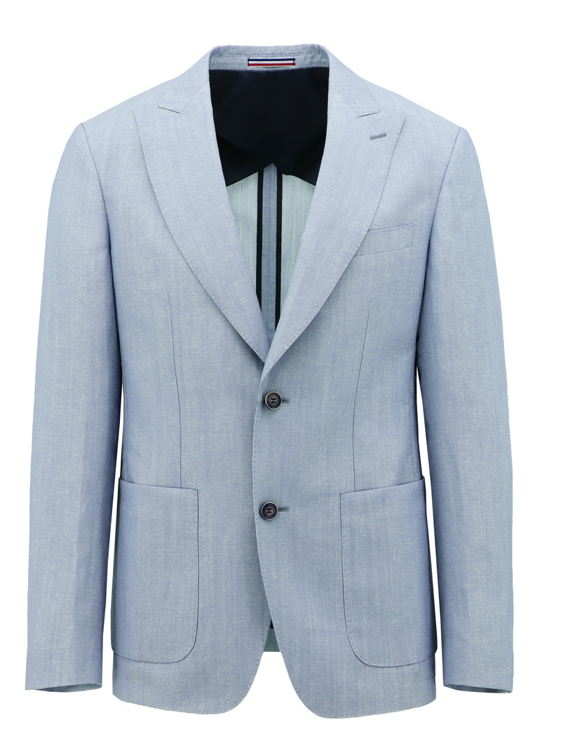 Cannes Blue Wool Blend Sports Jacket