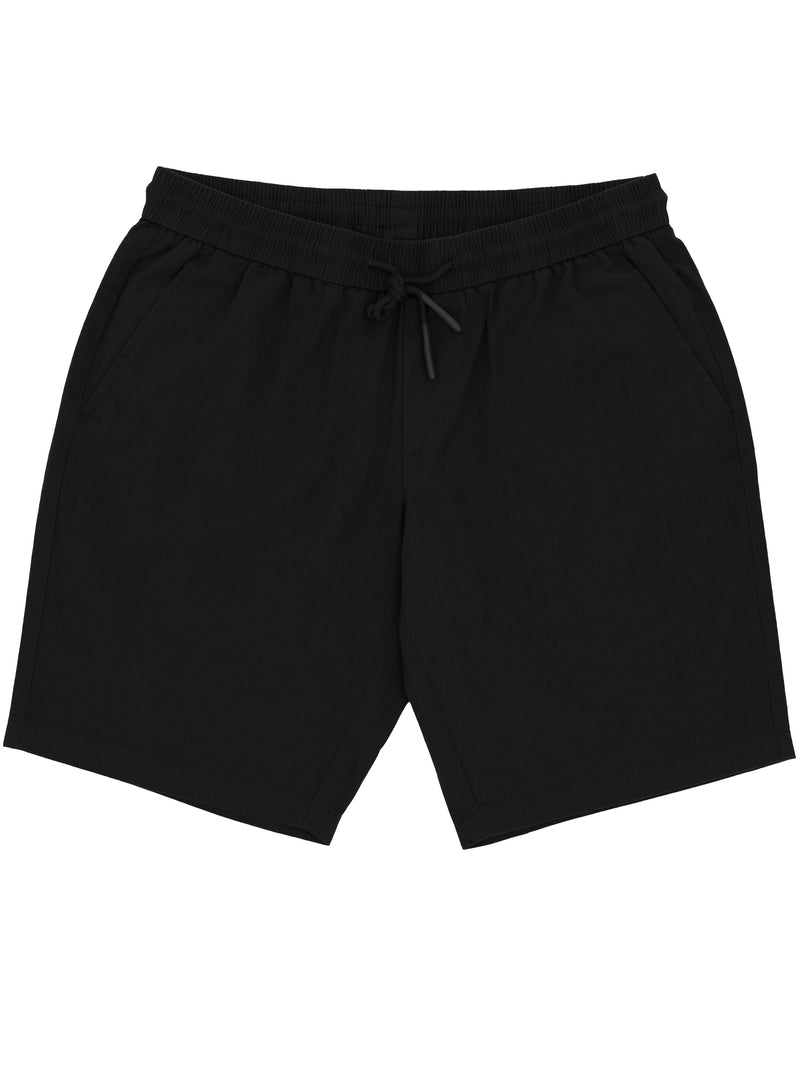Max Black Linen Look Summer Shorts