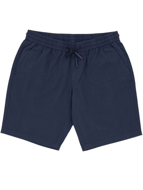 Max Navy Linen Look Summer Shorts