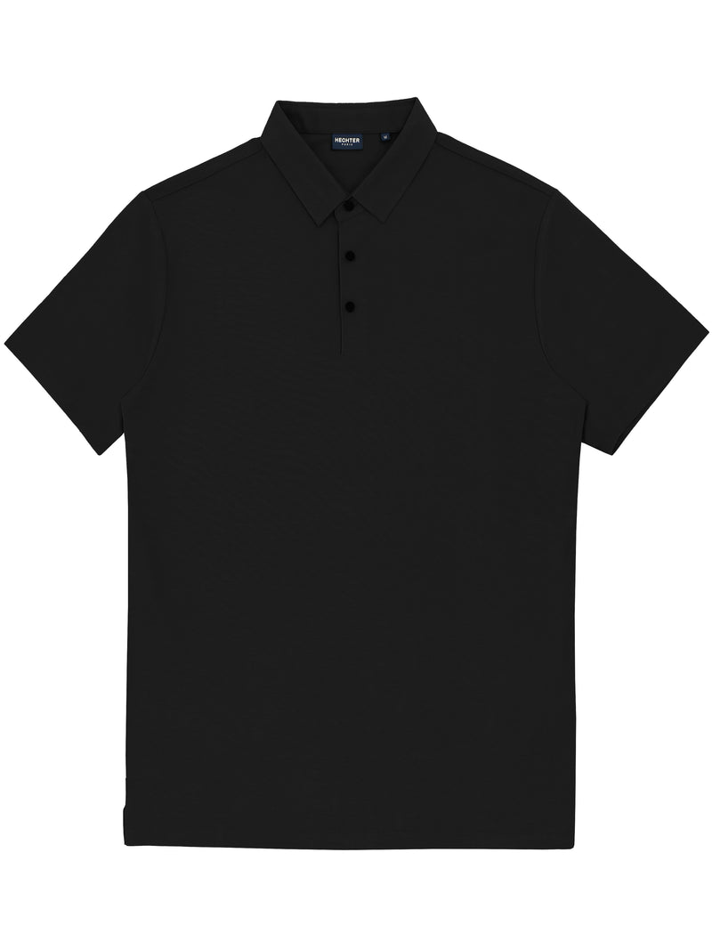 Black Stretch Polo