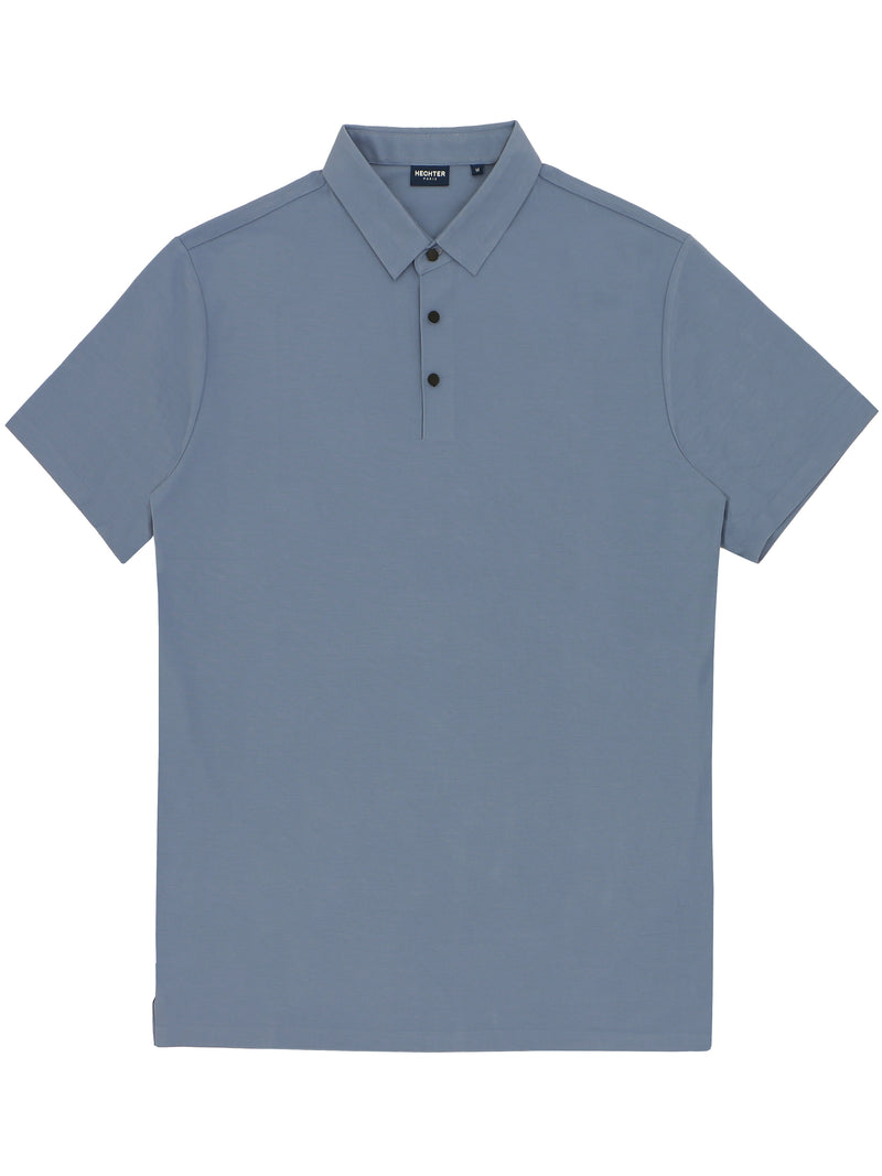 Blue Stretch Polo