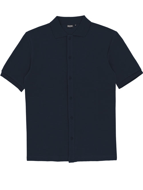Sheen Navy Knit Shirt