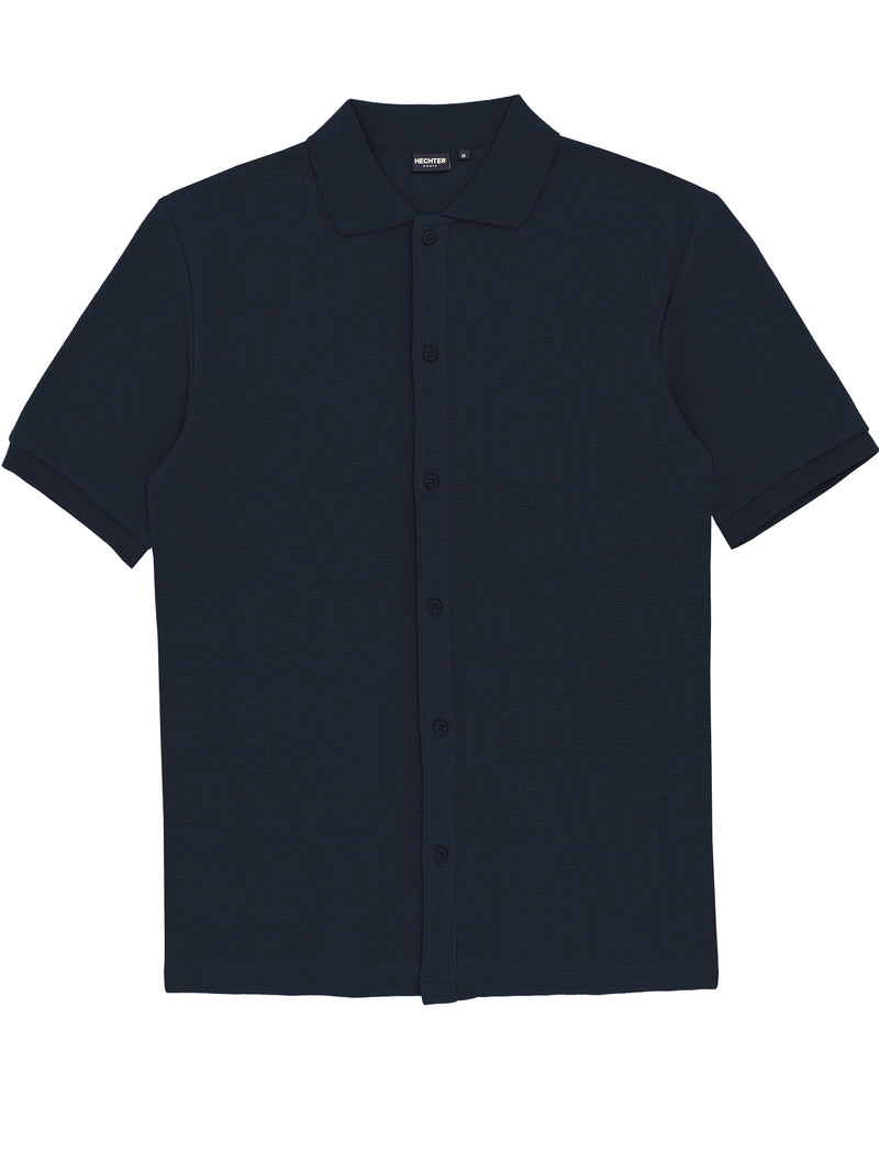 Sheen Navy Knit Shirt