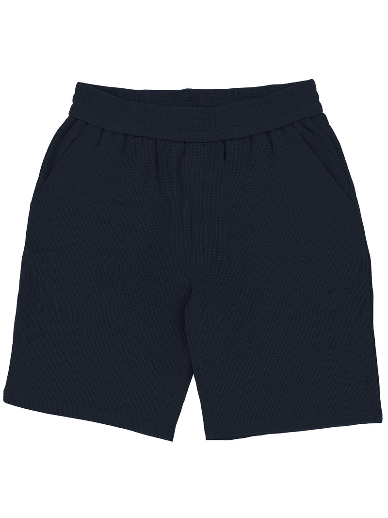 Navy Knit Shorts