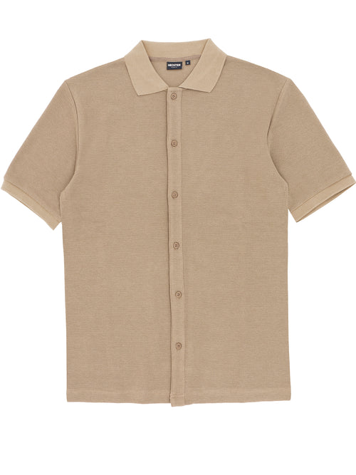 Sheen Beige Knit Shirt