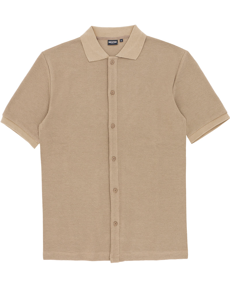 Sheen Beige Knit Shirt