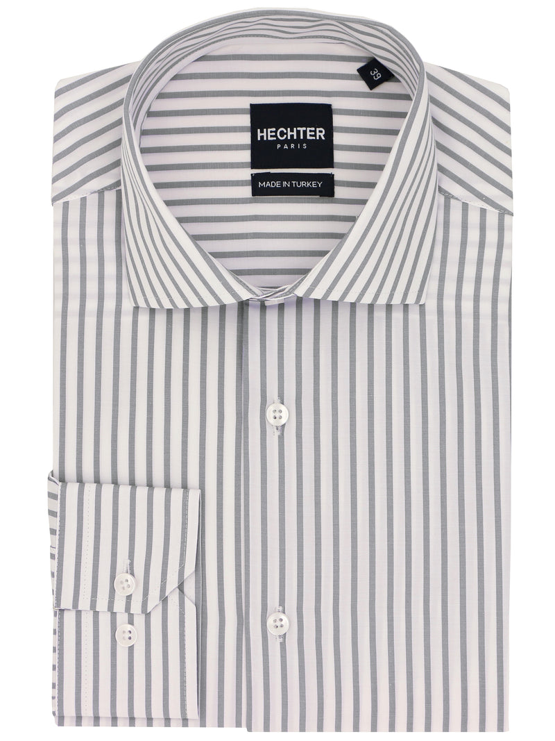 Jacque Business Grey Striped Shirt