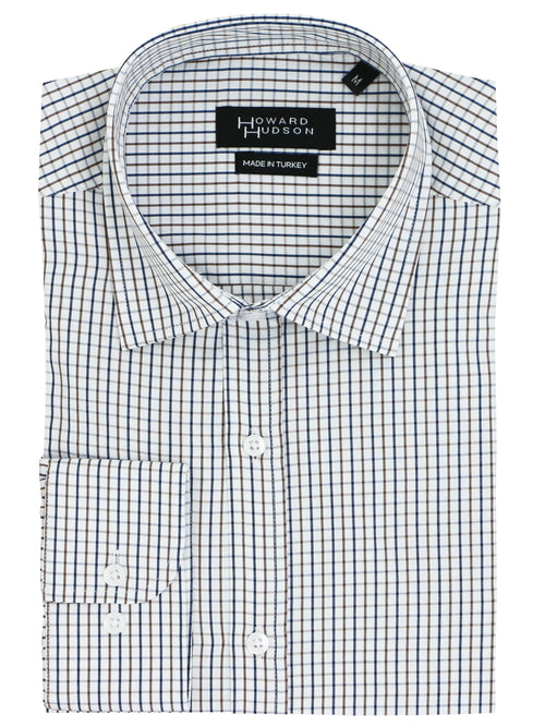 Brooke Business Brown Checked Shirt