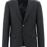Cannes Blake Black Pinstripe Wool Stretch Suit