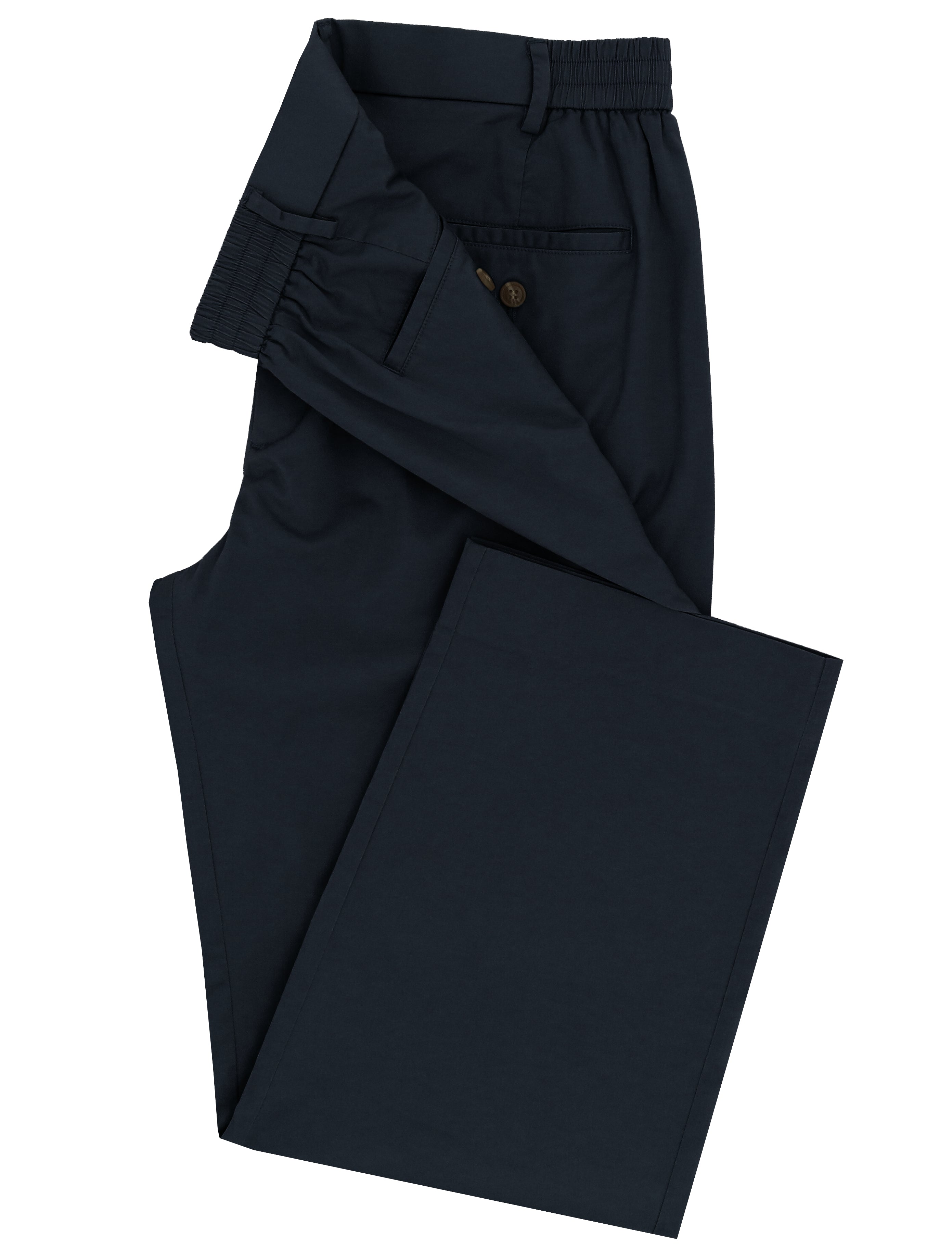 Riley Navy Cotton Stretch Chino